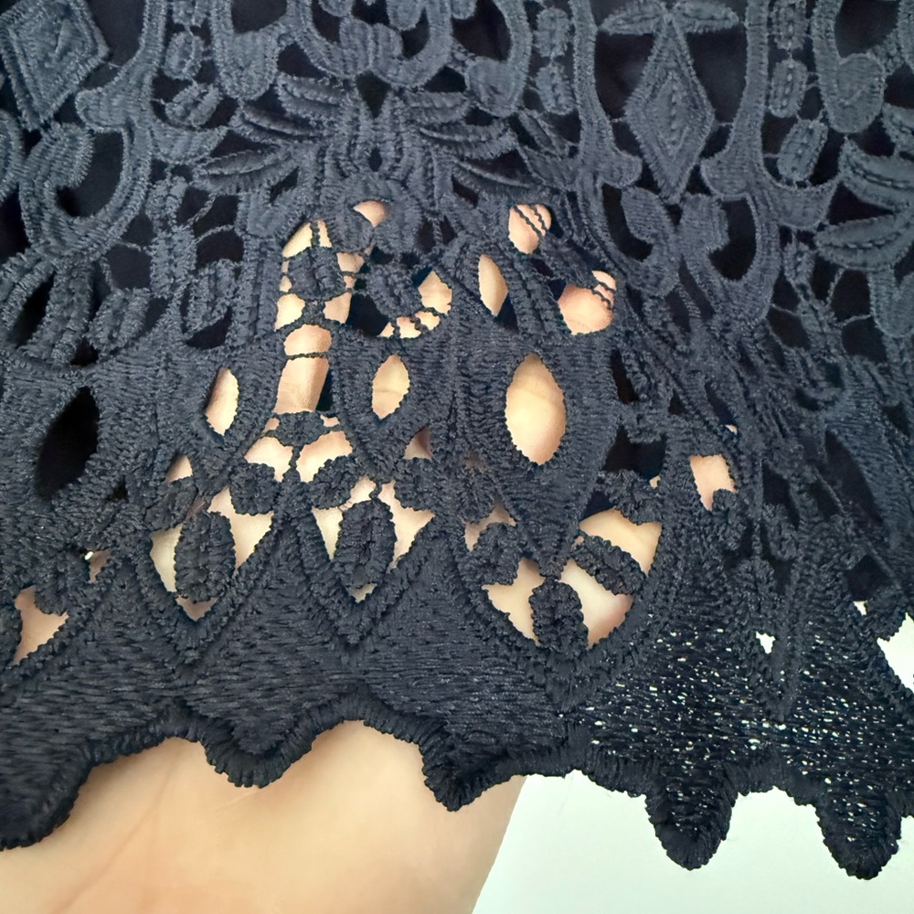 Witchery Knight Blue Lace Mini Skirt - Picture 2 of 4